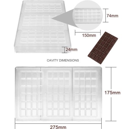 Forma na čokoládu - tabulka - Cakesicq  | Cukrářské potřeby