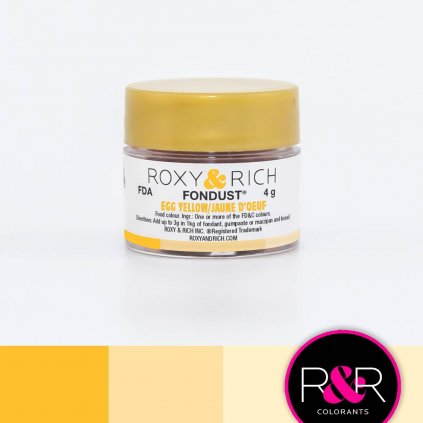Prachová barva 4g vajíčkové žlutá - Roxy and Rich  | Skvělé pro Váš domácí dort