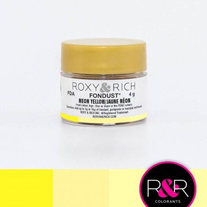 Prachová barva 4g neonově žlutá - Roxy and Rich  | Skvělé pro Váš domácí dort