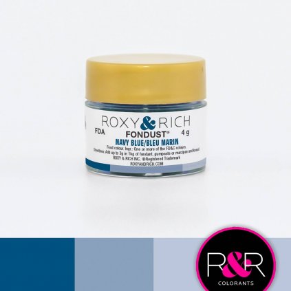 Prachová barva 4g námořní modrá - Roxy and Rich  | Skvělé pro Váš domácí dort