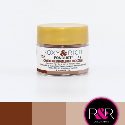 Prachová barva 4g čokoládově hnědá - Roxy and Rich  | Skvělé pro Váš domácí dort