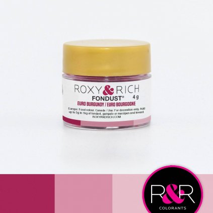 Prachová barva 4g burgundy - Roxy and Rich  | Skvělé pro Váš domácí dort