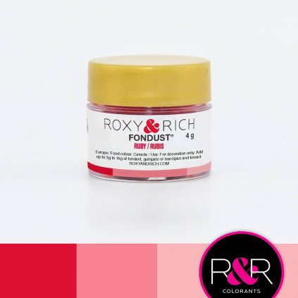 Prachová barva 4g ruby - Roxy and Rich  | Skvělé pro Váš domácí dort