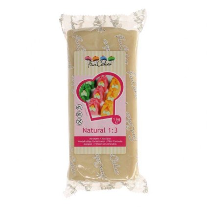 Vynikající marcipán přírodní 1:3 1kg - FunCakes  | Skvělé pro Váš domácí dort
