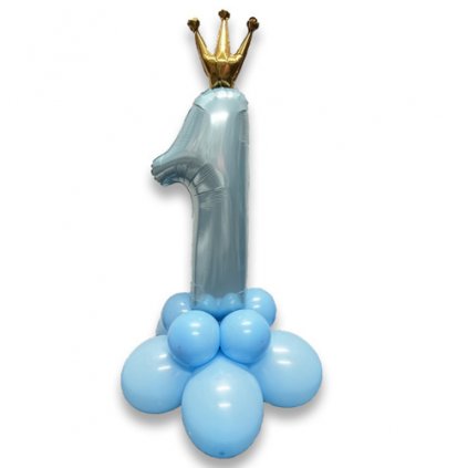 Sada na balónkovou dekoraci První narozeniny modrá - 120 cm