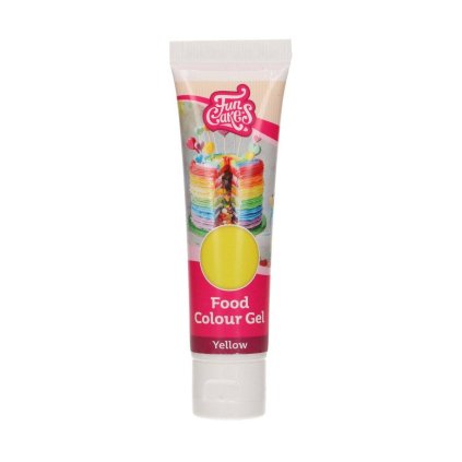Gelová barva žlutá 30g - FunCakes