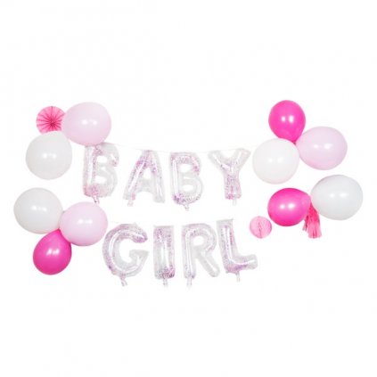 Dekorační balonková girlanda Baby Girl 23 ks  /BP