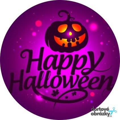 Jedlý papír  HAPPY HALLOWEEN 3 (● velikost průměr 20 cm ☝, ● materiál FONDÁNOVÝ DECORLIST ✴️)