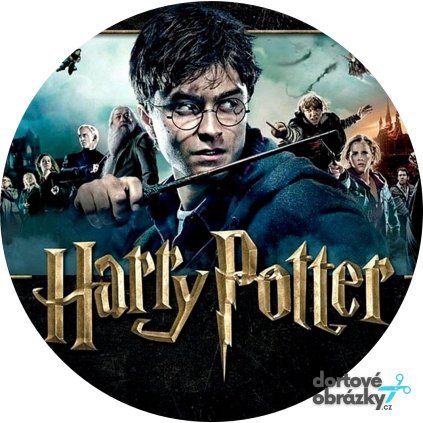 HARRY POTTER (Zvolte VELIKOST průměr 20 cm ☝, Zvolte PODKLAD FONDÁNOVÝ DECORLIST ✴️)