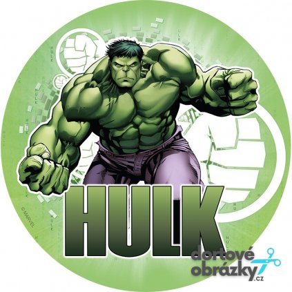 HULK (Zvolte VELIKOST průměr 20 cm ☝, Zvolte PODKLAD FONDÁNOVÝ DECORLIST ✴️)