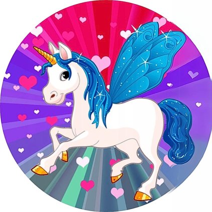 Jedlý papír jednorožec Unicorn