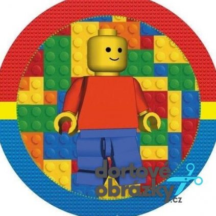 LEGO (Zvolte VELIKOST průměr 20 cm ☝, Zvolte PODKLAD FONDÁNOVÝ DECORLIST ✴️)