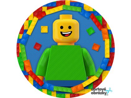 LEGO (Zvolte VELIKOST průměr 20 cm ☝, Zvolte PODKLAD FONDÁNOVÝ DECORLIST ✴️)