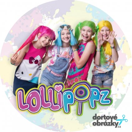 LOLLIPOPZ (Zvolte VELIKOST průměr 20 cm ☝, Zvolte PODKLAD FONDÁNOVÝ DECORLIST ✴️)