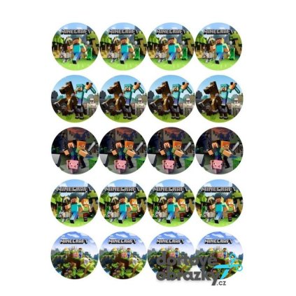 Jedlý papír  MINECRAFT (● materiál FONDÁNOVÝ DECORLIST ✴️)