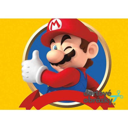 SUPER MARIO (Zvolte VELIKOST formát A4 ☝, Zvolte PODKLAD FONDÁNOVÝ DECORLIST ✴️)