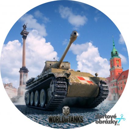 WORLD OF TANKS (Zvolte VELIKOST průměr 20 cm ☝, Zvolte PODKLAD FONDÁNOVÝ DECORLIST ✴️)