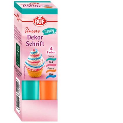 Zdobící tuby 4x25g - RUF  | Skvělé pro Váš domácí dort
