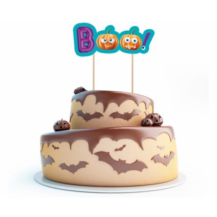 Dekorace na dort Halloween - Trick or Treat - Boo  /BP