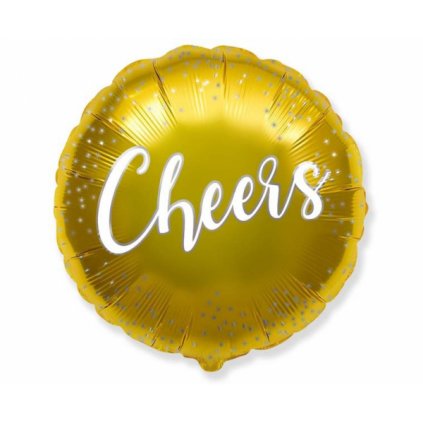 Foliový balonek Cheers - zlatý 45 cm  /BP