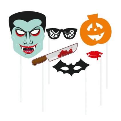 Rekvizity do fotokoutku Halloween 6 ks  /BP