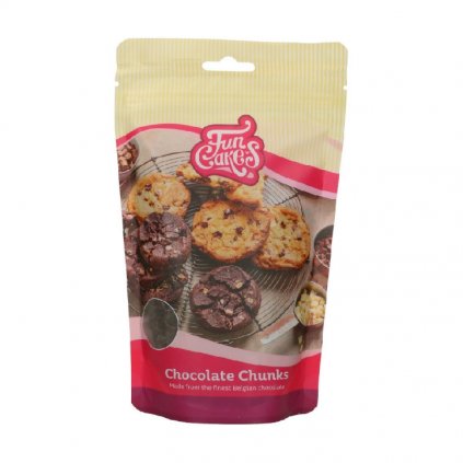 Čokoládové kousky Chunks 350g tmavá čokoláda - FunCakes