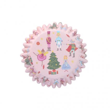 PME košíčky na muffiny s alobalovým vnitřkem Růžové s vánočními motivy (30 ks) /D_BC853
