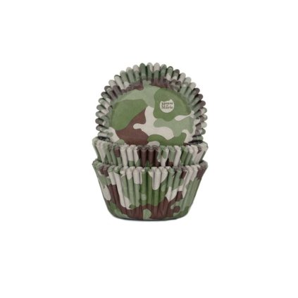 Košíčky na muffiny army 50x33 mm - House of Marie  | Cukrářské potřeby