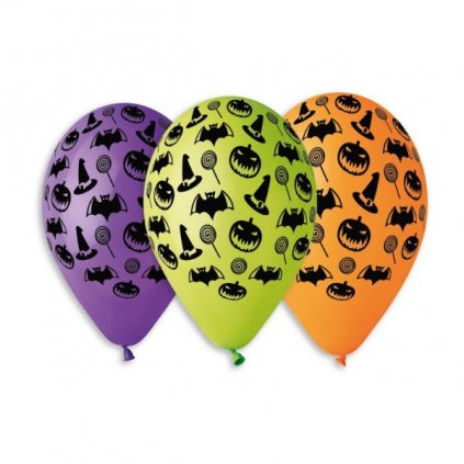 Balonek s potiskem Halloween 30 cm - 5 ks  /BP