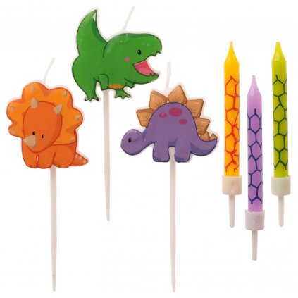 Svíčky na dort dinosauři 12ks -  | Cukrářské potřeby