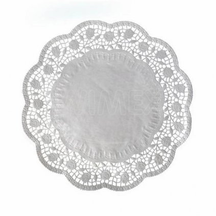 Wimex Dekorativní krajka bílá kulatá 36 cm (6 ks) /D_65436