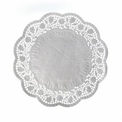 Wimex Dekorativní krajka bílá kulatá 32 cm (6 ks) /D_65433