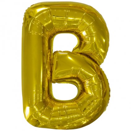 Písmeno B zlatý foliový balónek 86 cm Amscan  /BB