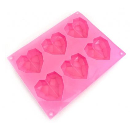 Silikonová forma srdce Diamond Hearts - Happy Sprinkles  | Cukrářské potřeby