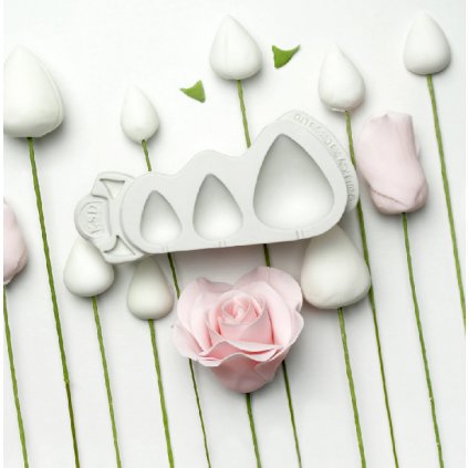 Silikonová formička na středy růží a základy pro šíšky - Katy Sue  | Cukrářské potřeby