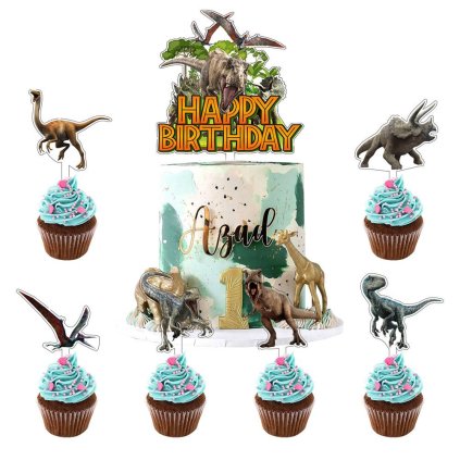 Zápich do dortu dinosauři 7ks - Cakesicq  | Cukrářské potřeby