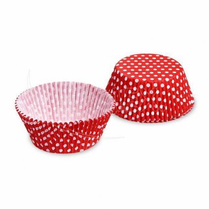 Košíčky na muffiny Červené s puntíky 5 x 3 cm (40 ks) /D_65582