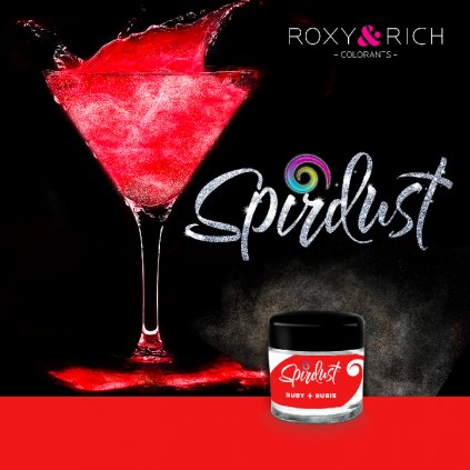 Metalická barva do nápojů Spirdust rubínová 1,5g - Roxy and Rich  | Skvělé pro Váš domácí dort