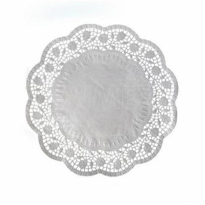 Wimex Dekorativní krajka bílá kulatá 30 cm (6 ks) /D_65430