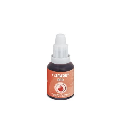 Airbrush barva tekutá Food Colours Red (20 ml) Červená ♡