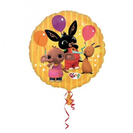 Foliový balonek žlutý - Kralíček Bing- 45 cm  /BP