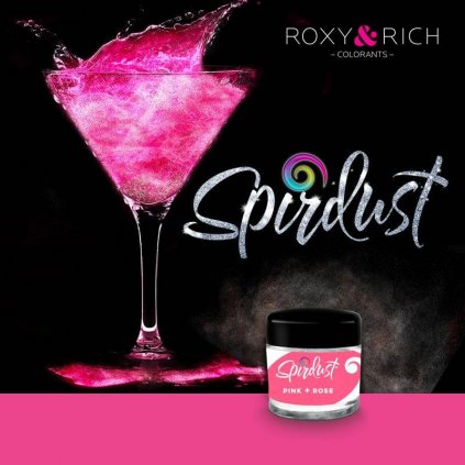 Metalická barva do nápojů Spirdust růžová 1,5g - Roxy and Rich  | Skvělé pro Váš domácí dort