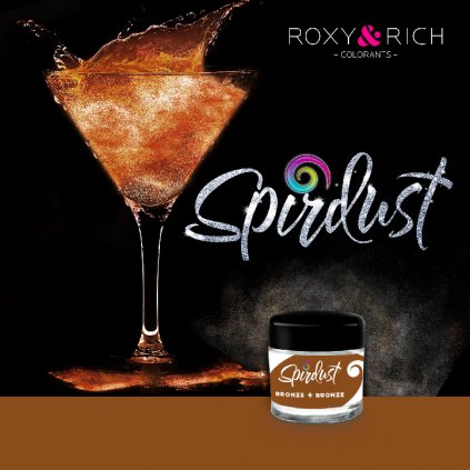 Metalická barva do nápojů Spirdust bronzová 1,5g - Roxy and Rich  | Skvělé pro Váš domácí dort