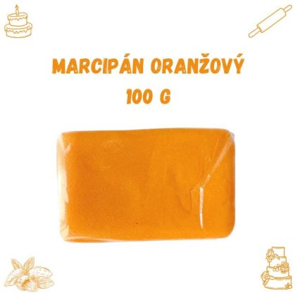 Marcipán oranžový (100 g) ♡