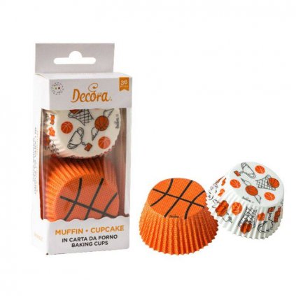 Košičky na cupcakes basketball, 36ks - Decora  | Cukrářské potřeby