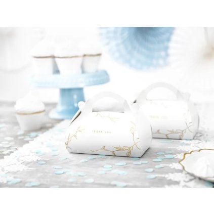 Svatební krabička na výslužku 10ks 16 x 8.5 x 9.5 cm - PartyDeco  | Cukrářské potřeby