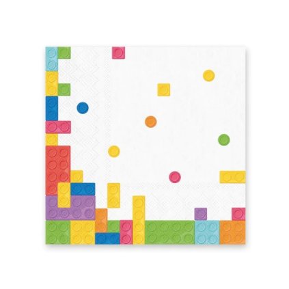 Papírové ubrousky dětské kostky 10ks 33x33cm - Party Pal  | Cukrářské potřeby