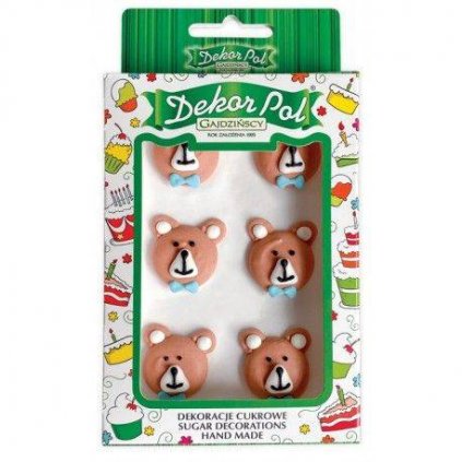 Cukrová dekorace medvídci 6ks - Dekor Pol  | Skvělé pro Váš domácí dort
