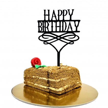 Happy Birthday ve stylu WEDNESDAY zápich do dortu