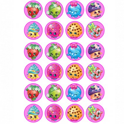 Jedlý papír SHOPKINS na cupcakes